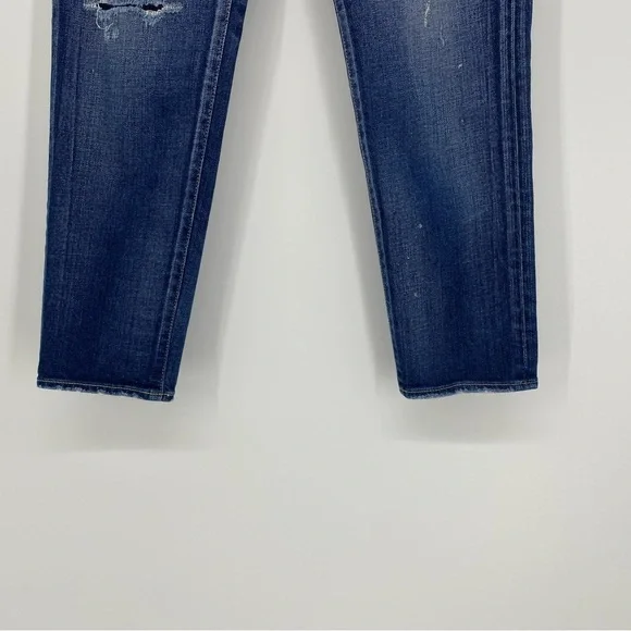 Moussy Vintage Lancaster Mid-Rise Distressed Skinny Cropped Jeans Size 27 - Picture 7 of 14